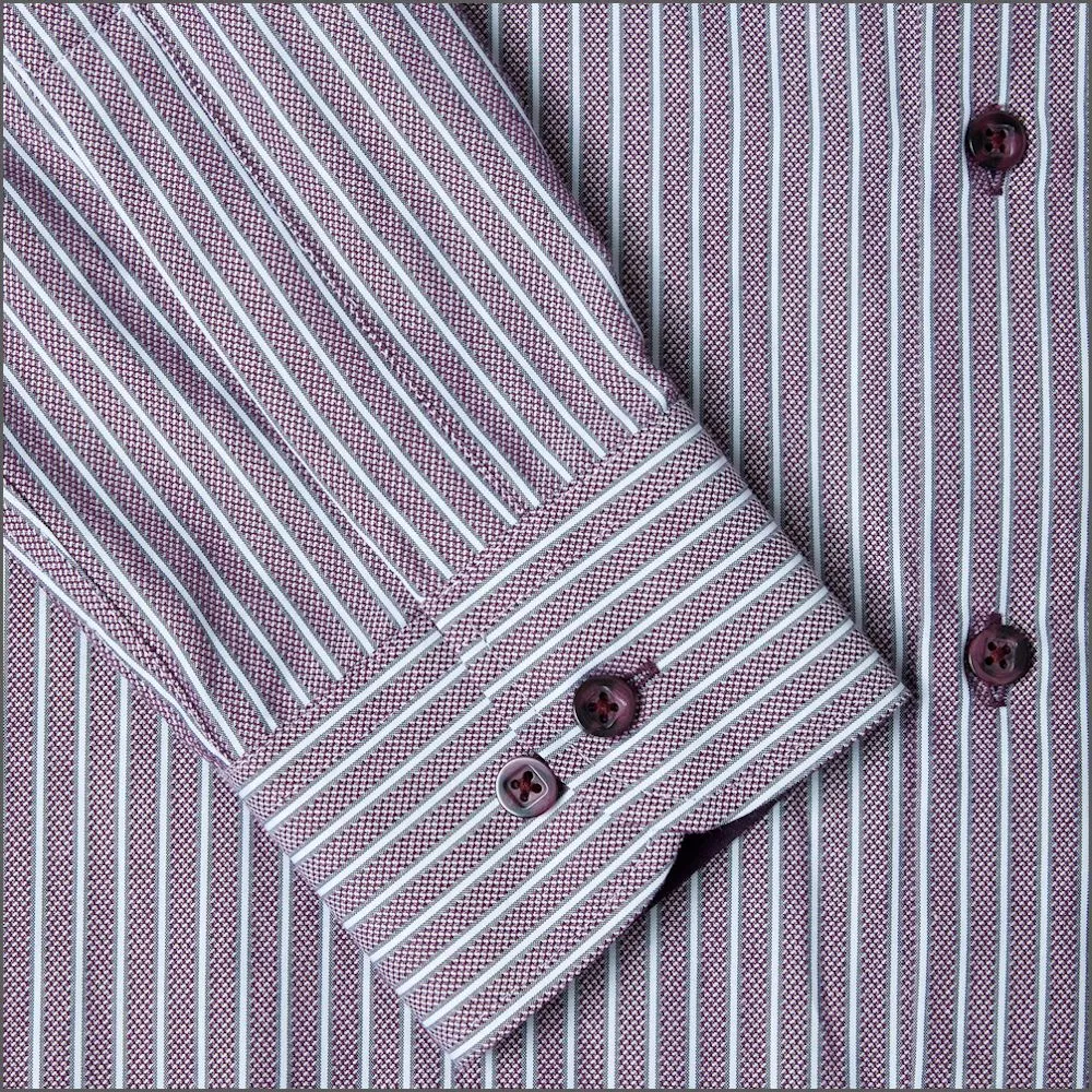 Drifter Ivano Purple & White Stripe Shirt--