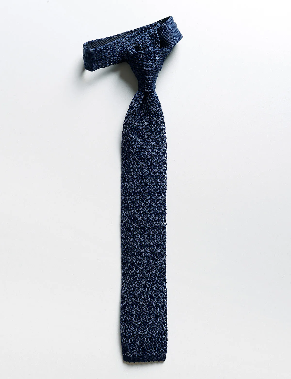 Italian Silk Knit Tie  - Aegean Blue